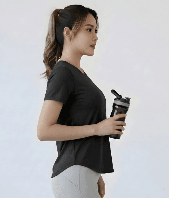 NEXSUS APPARELS Women Solid Round Neck Polyester