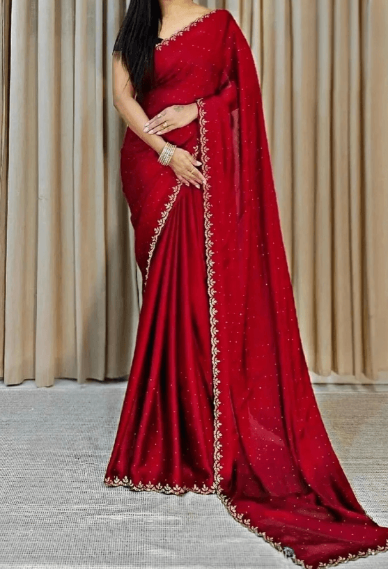 YASHIKA Embellished Bollywood Chiffon Saree