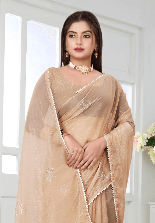 SHYAM TEX Embellished Bollywood Chiffon Saree