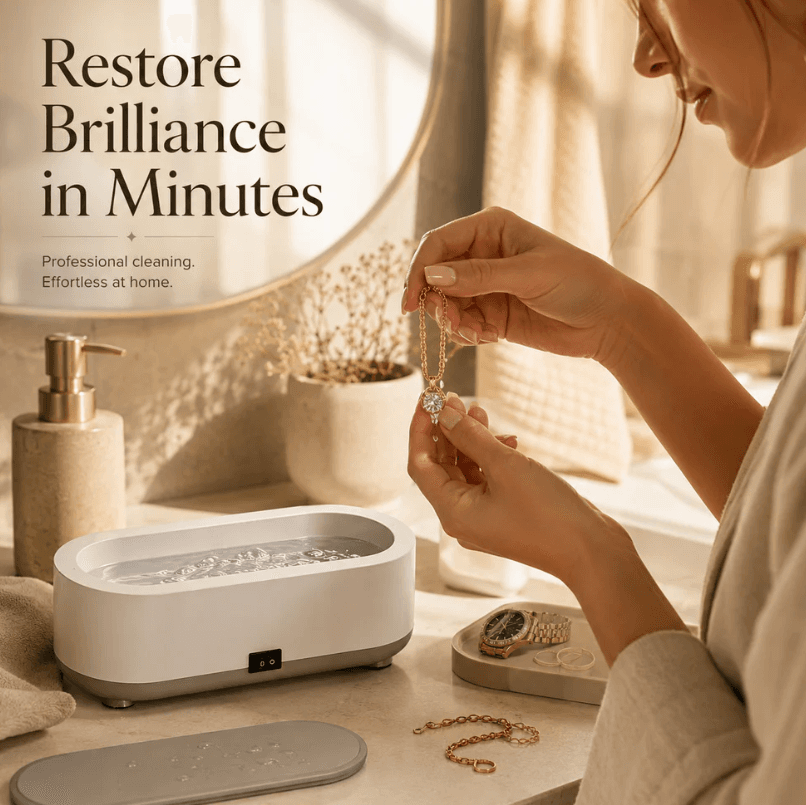 Zenvoraa - Ultrasonic Jewelry Cleaner - Professional 48kHz Deep Cleaning